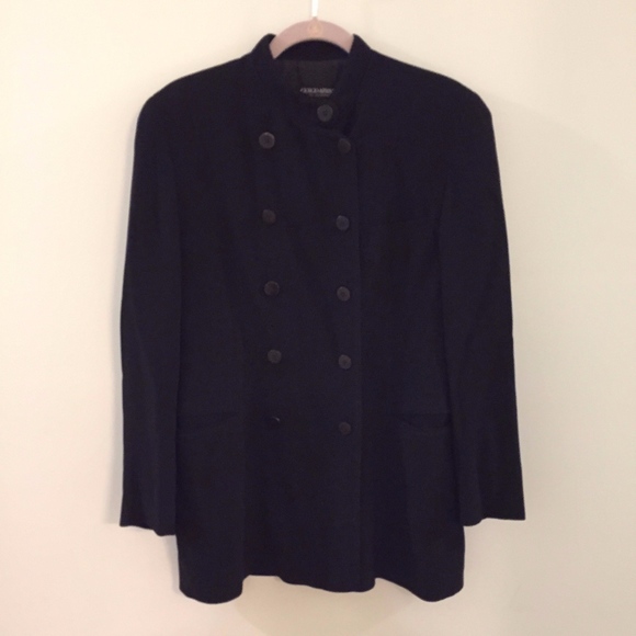 Giorgio Armani Jackets & Blazers - GIORGIO ARMANI black double breasted blazer